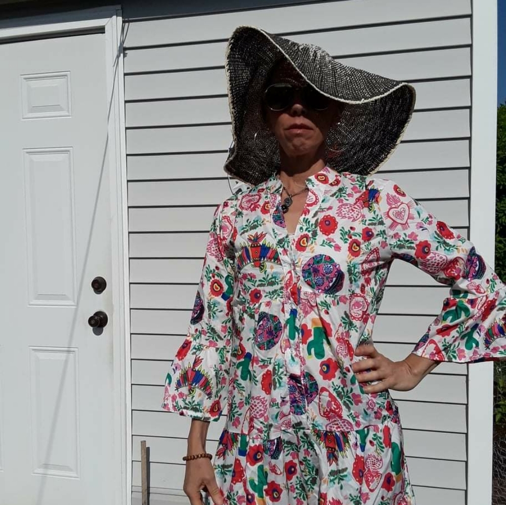 Dia De Los Muertos Sugar Skull Cactus Dress - Picture 3 of 6